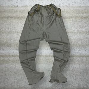 Vintage 90s Military Waders Mens XL Green 100% Polyvinyl Chloride Waterproof
